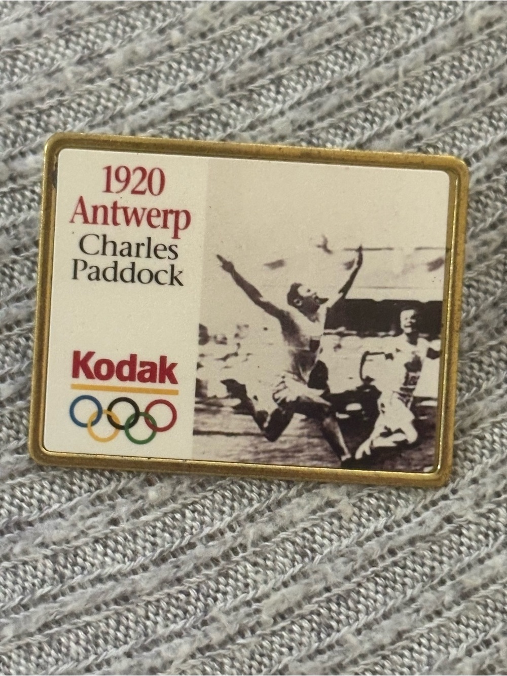 Vintage Eastman Kodak Company 1995 signed gold tone Olympics lapel pin